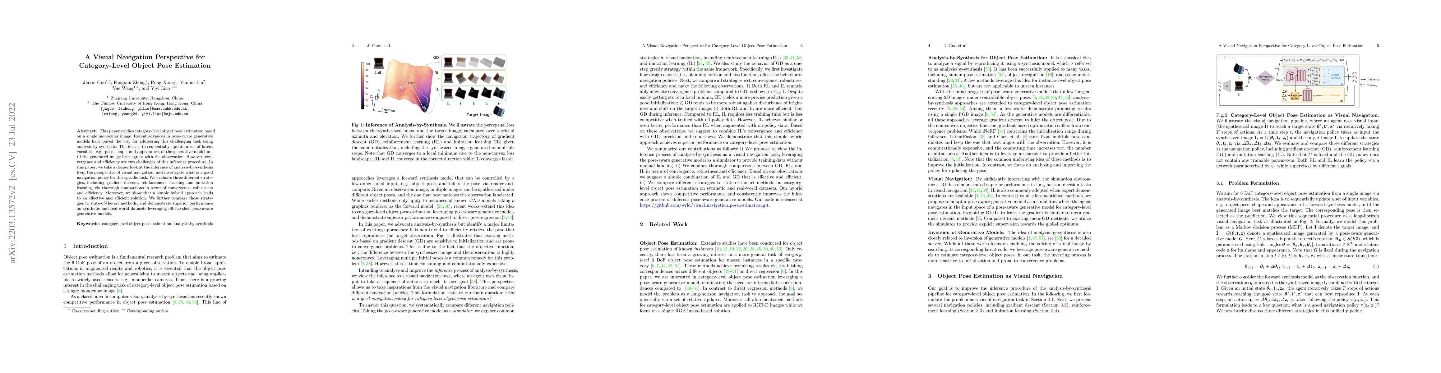 Thumbnail for A Visual Navigation Perspective for Category-Level Object Pose
  Estimation
