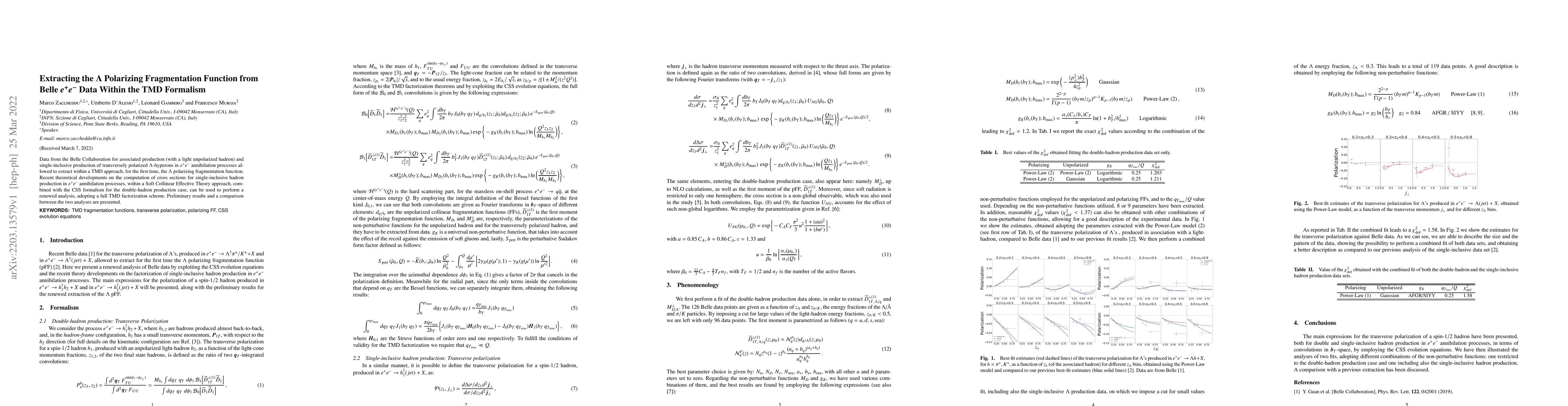 Thumbnail for Extracting the $\Lambda$ Polarizing Fragmentation Function from Belle
  $e^+e^-$ Data Within the TMD Formalism