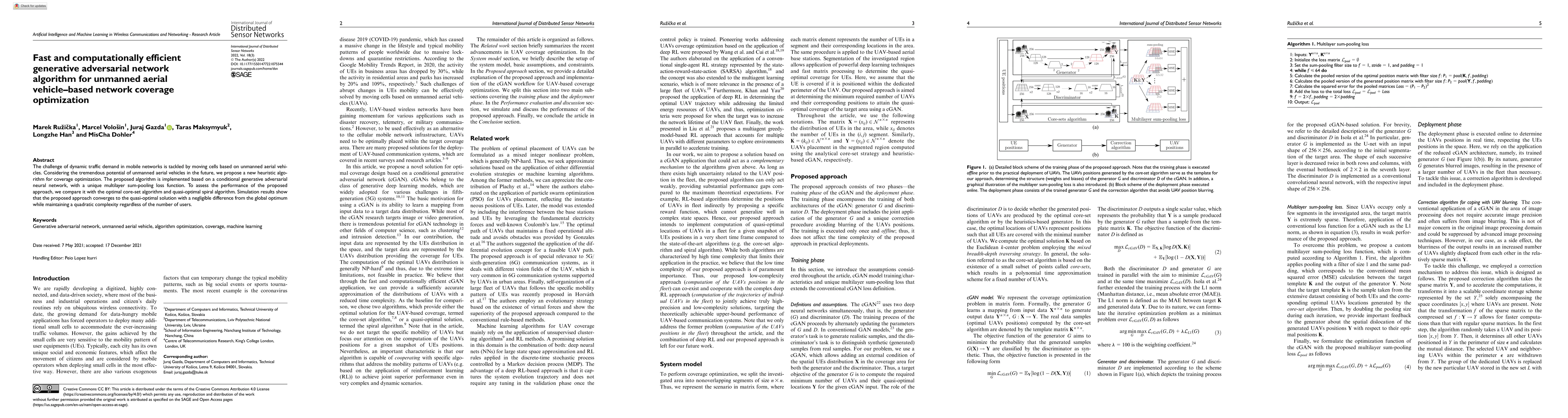 Thumbnail for Fast and computationally efficient generative adversarial network
  algorithm for unmanned aerial vehicle-based network coverage optimization