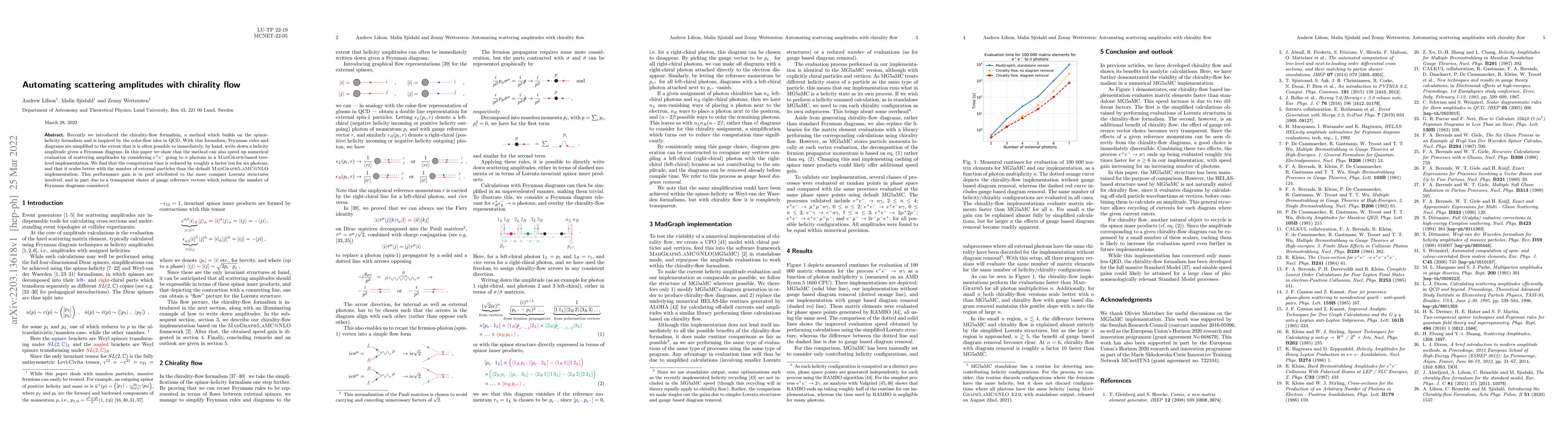 Thumbnail for Automating scattering amplitudes with chirality flow