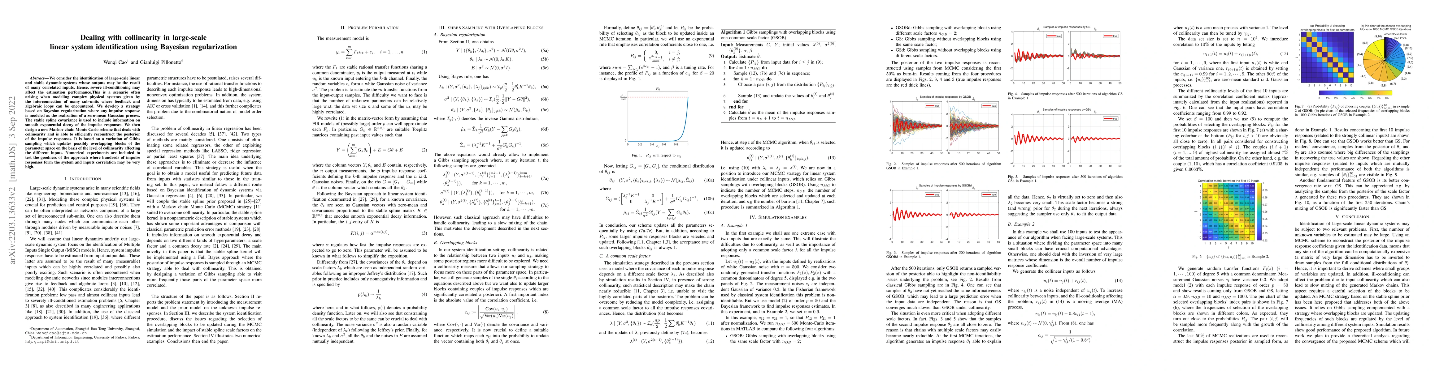 Thumbnail for Dealing with collinearity in large-scale linear system identification
  using Bayesian regularization