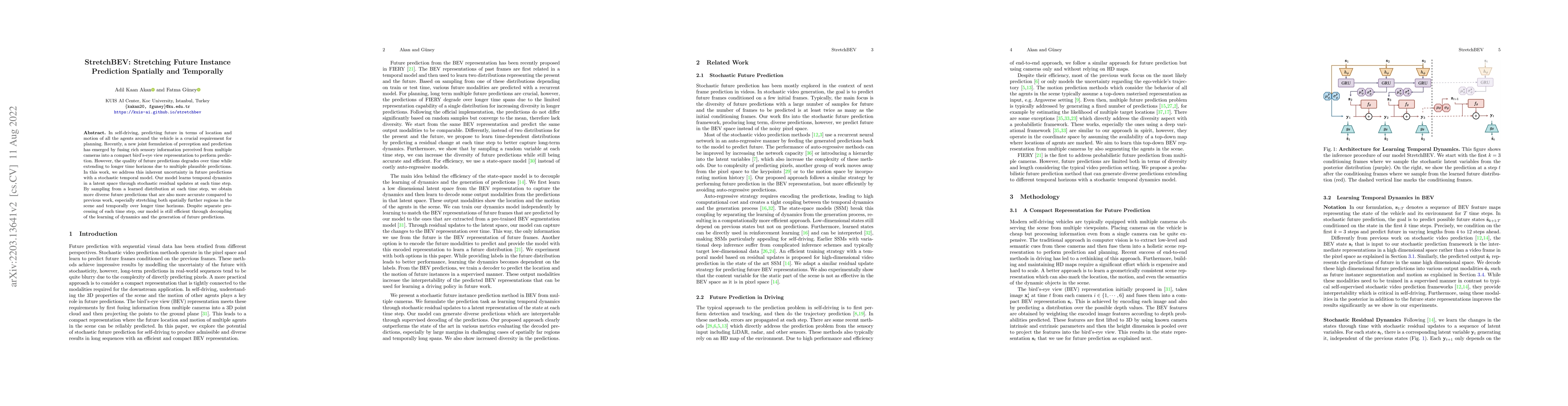 Thumbnail for StretchBEV: Stretching Future Instance Prediction Spatially and
  Temporally