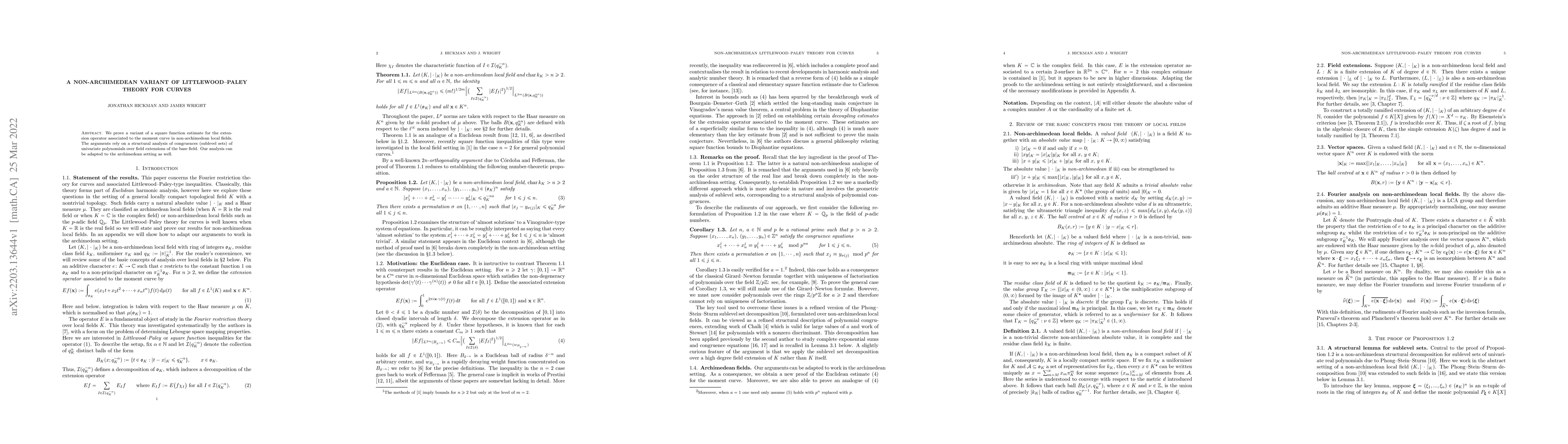 Thumbnail for A non-archimedean variant of Littlewood--Paley theory for curves