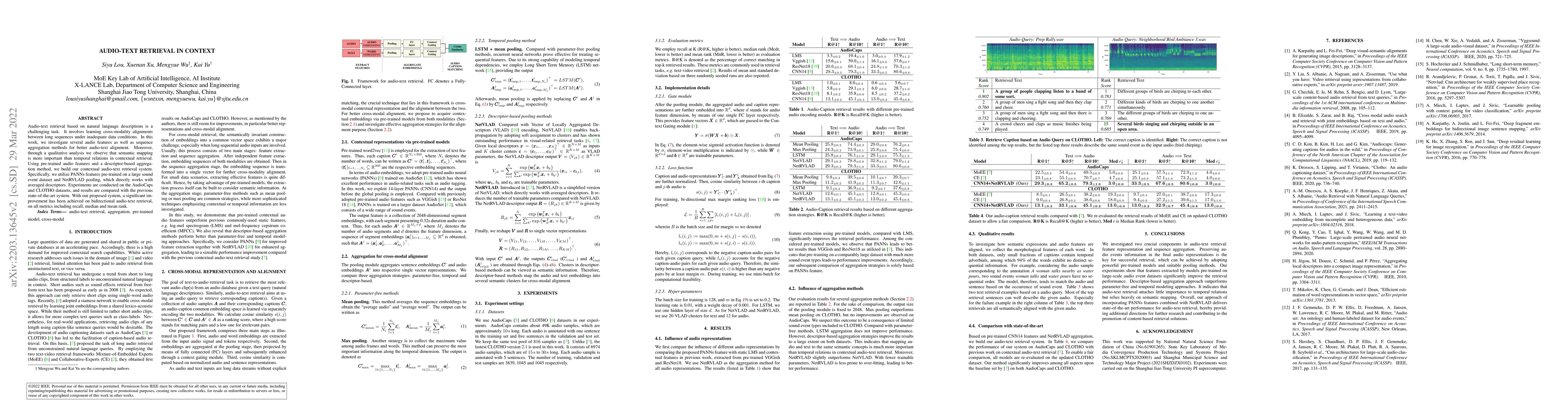 Thumbnail for Audio-text Retrieval in Context