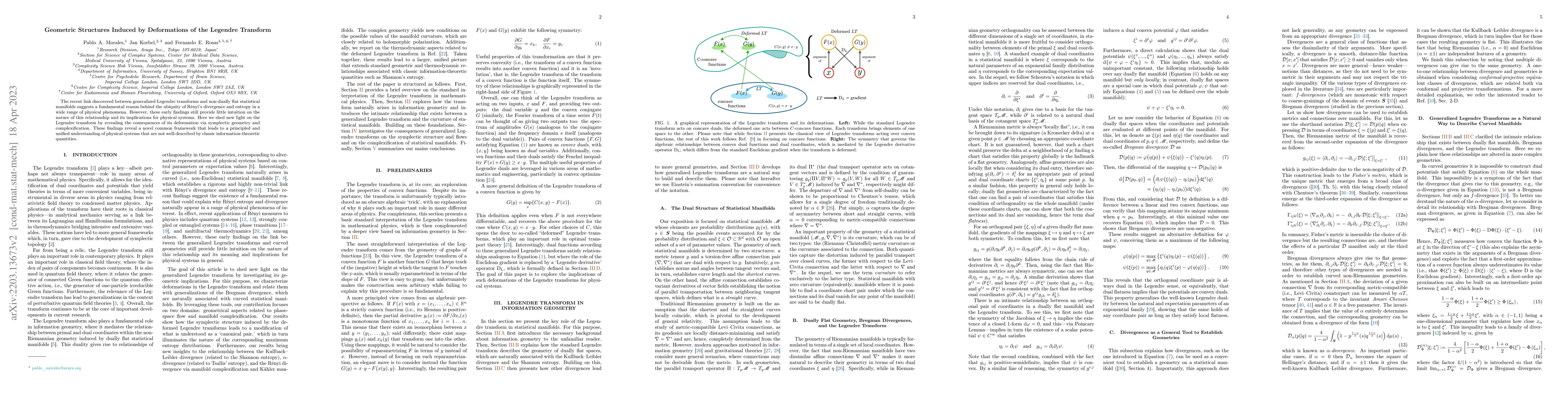 Thumbnail for Geometric Structures Induced by Deformations of the Legendre Transform