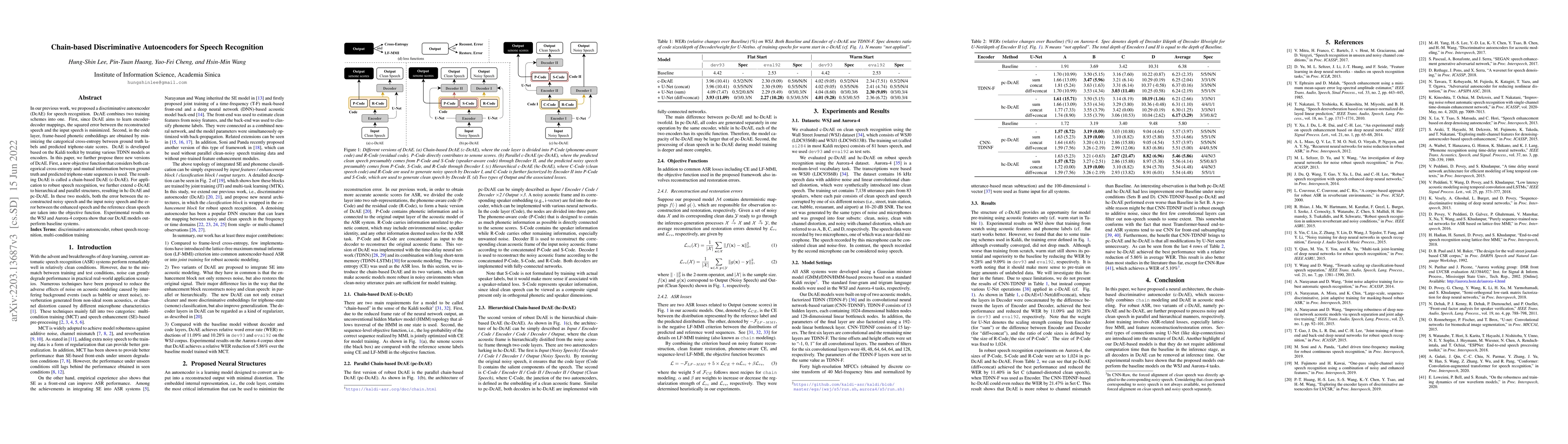 Thumbnail for Chain-based Discriminative Autoencoders for Speech Recognition