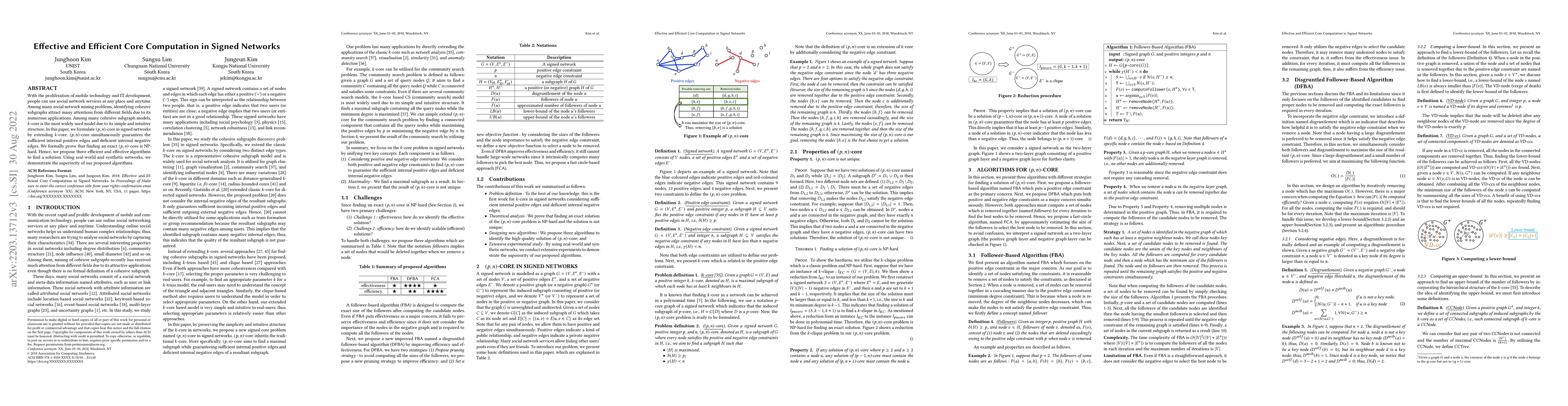 Thumbnail for Effective and Efficient Core Computation in Signed Networks