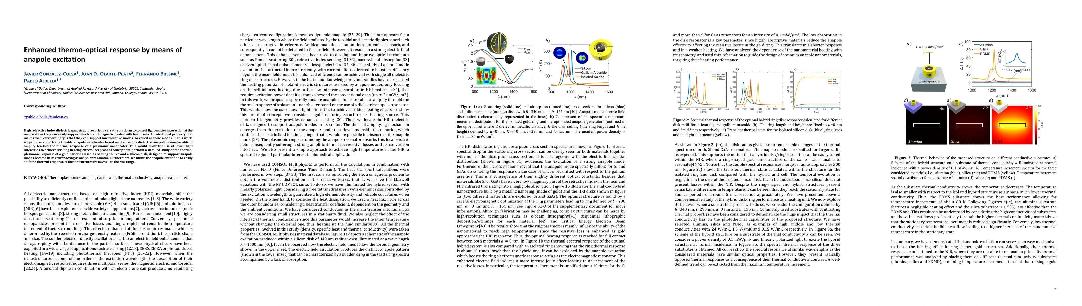 Thumbnail for Enhanced thermo-optical response by means of anapole excitation