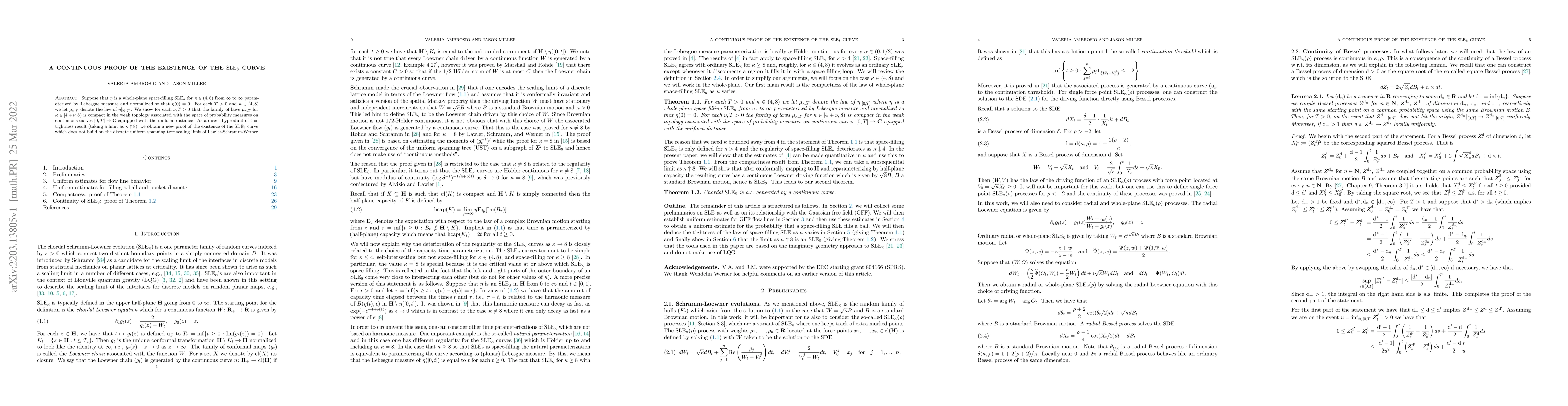 Thumbnail for A continuous proof of the existence of the SLE$_8$ curve