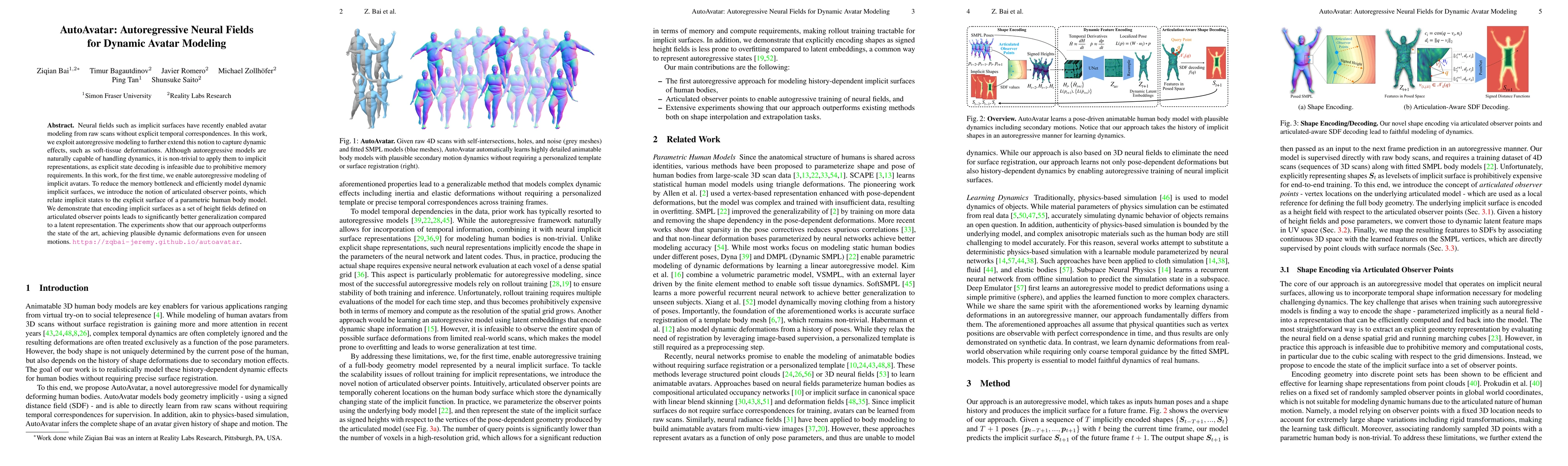 Thumbnail for AutoAvatar: Autoregressive Neural Fields for Dynamic Avatar Modeling