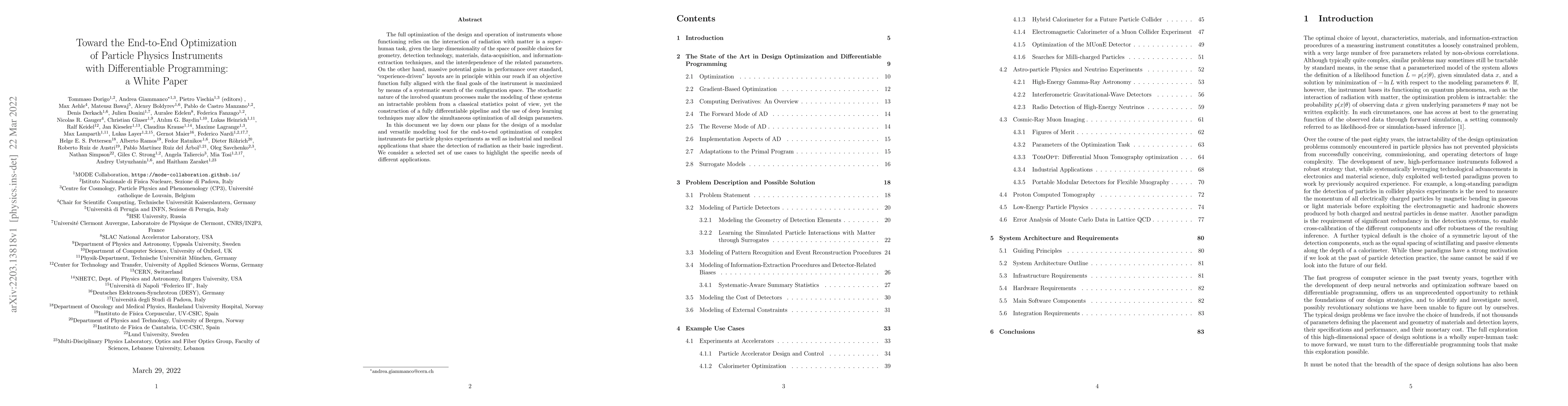 Thumbnail for Toward the End-to-End Optimization of Particle Physics Instruments with
  Differentiable Programming: a White Paper