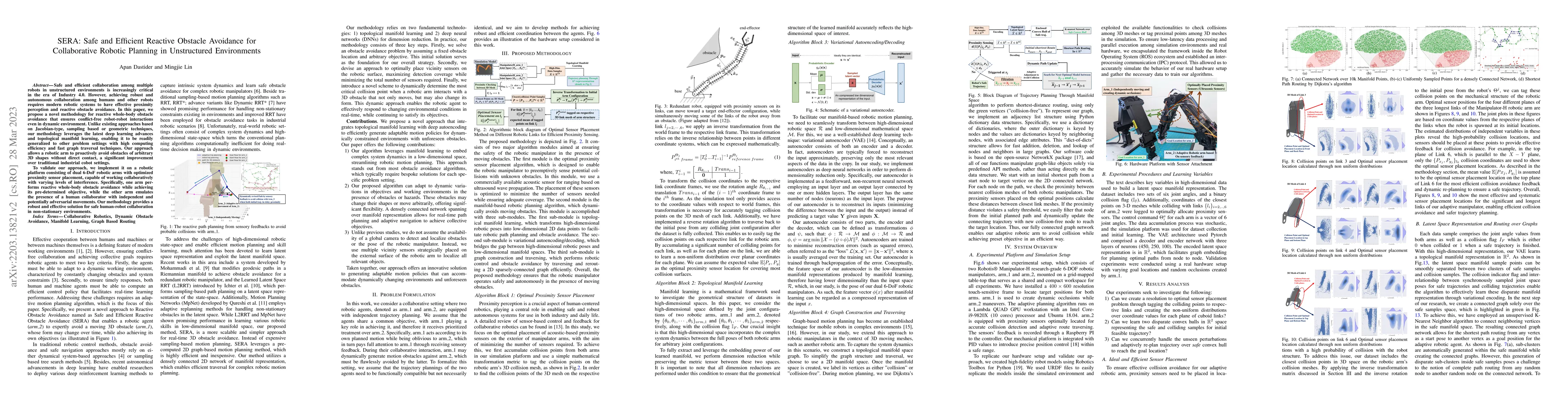 Thumbnail for SERA: Safe and Efficient Reactive Obstacle Avoidance for Collaborative
  Robotic Planning in Unstructured Environments