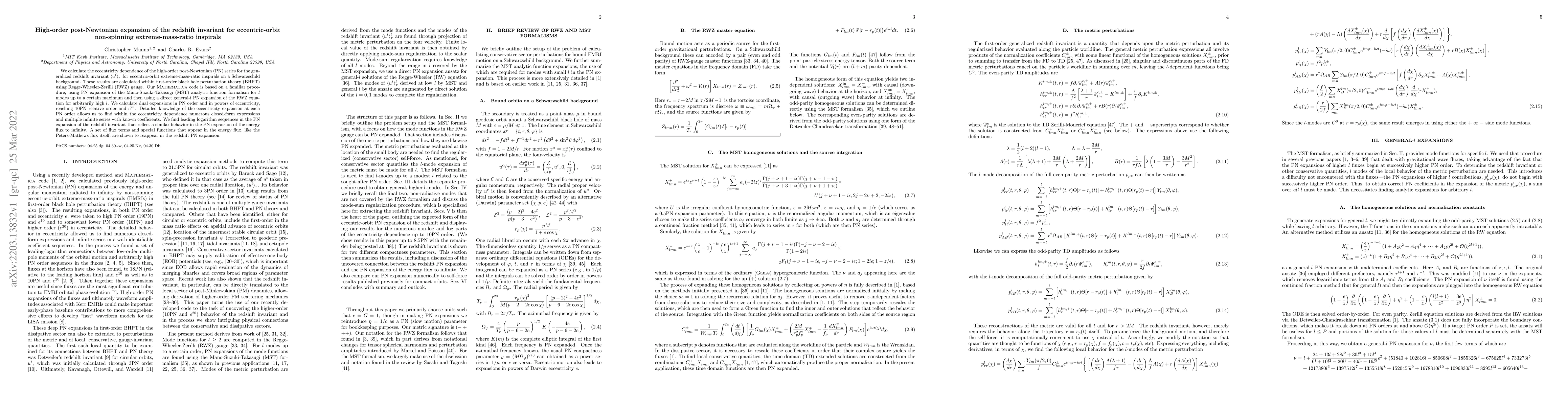 Thumbnail for High-order post-Newtonian expansion of the redshift invariant for
  eccentric-orbit non-spinning extreme-mass-ratio inspirals