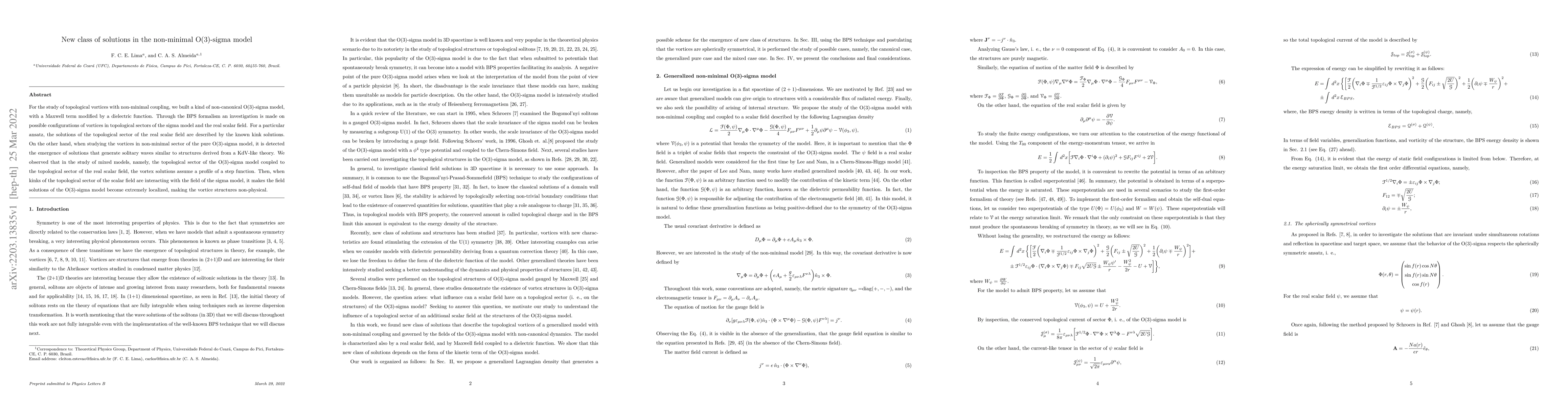 Thumbnail for New class of solutions in the non-minimal O(3)-sigma model