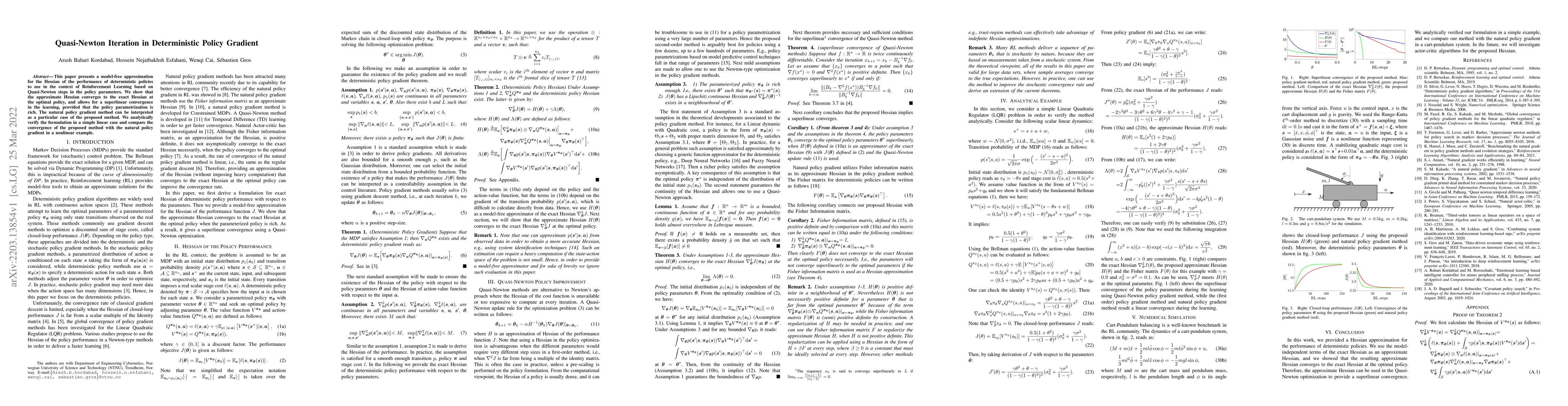 Thumbnail for Quasi-Newton Iteration in Deterministic Policy Gradient