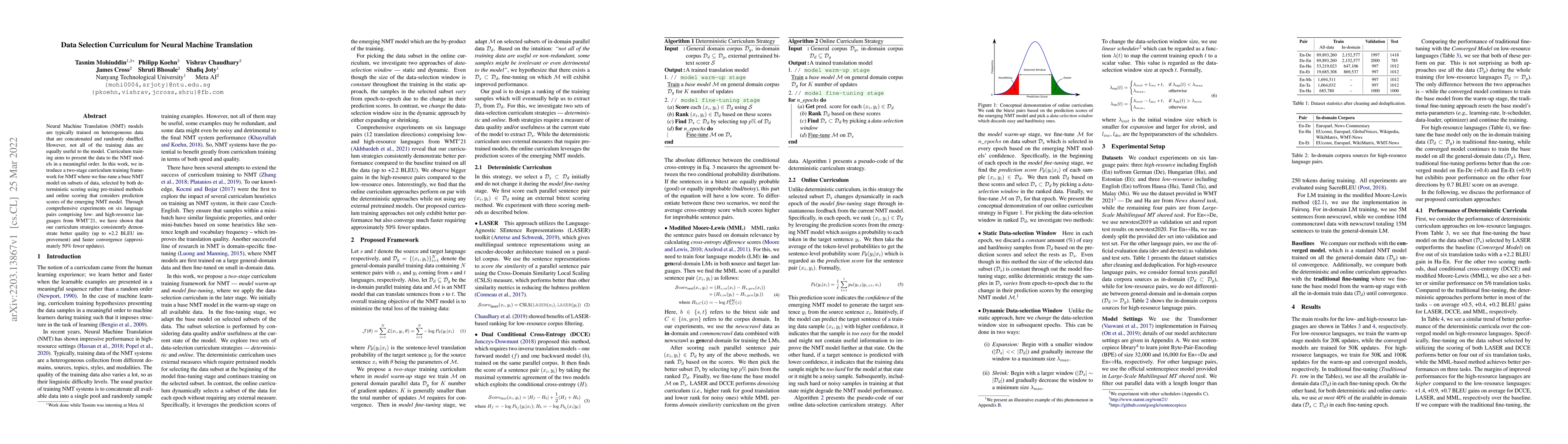 Thumbnail for Data Selection Curriculum for Neural Machine Translation