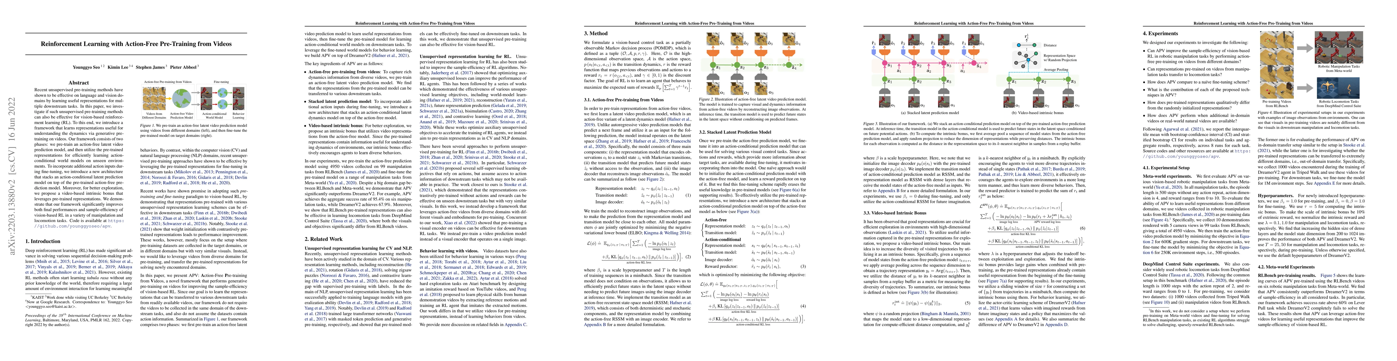 Thumbnail for Reinforcement Learning with Action-Free Pre-Training from Videos