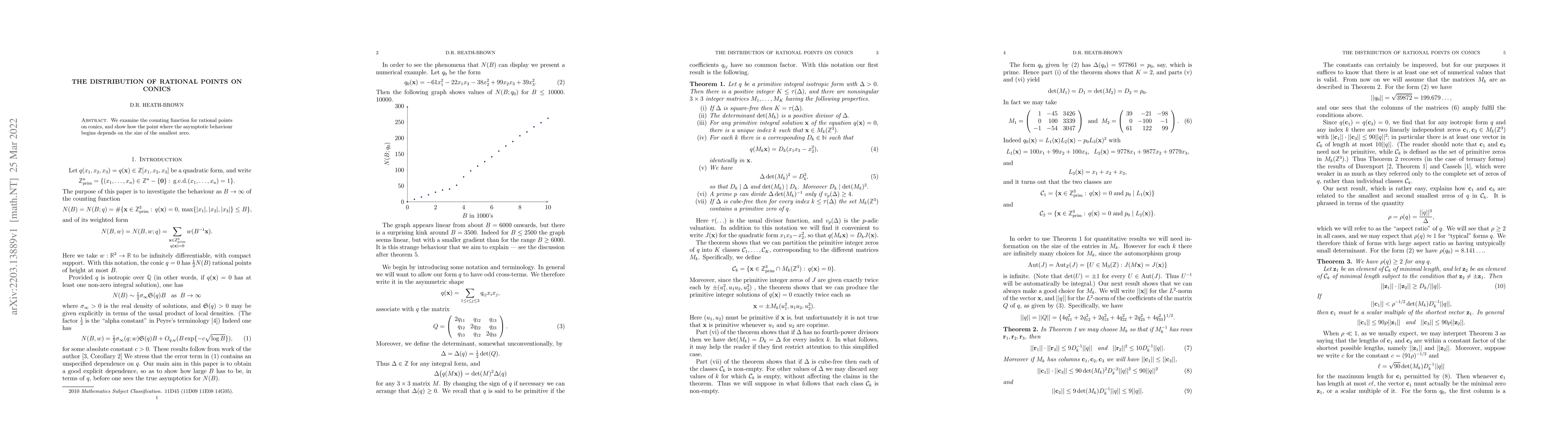 Thumbnail for The Distribution of Rational Points on Conics