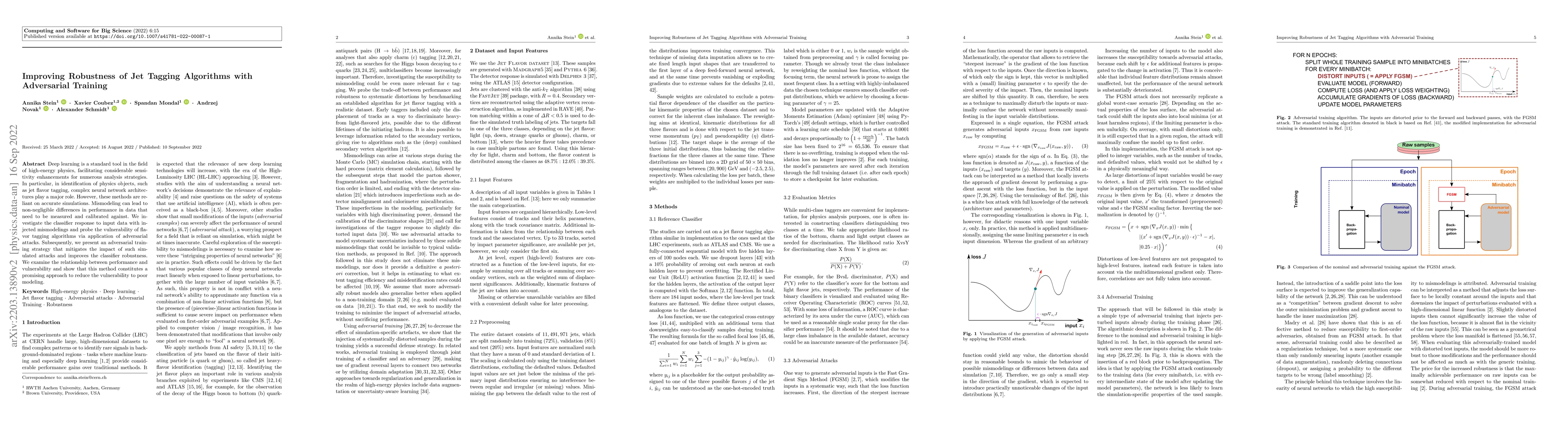 Thumbnail for Improving Robustness of Jet Tagging Algorithms with Adversarial Training
