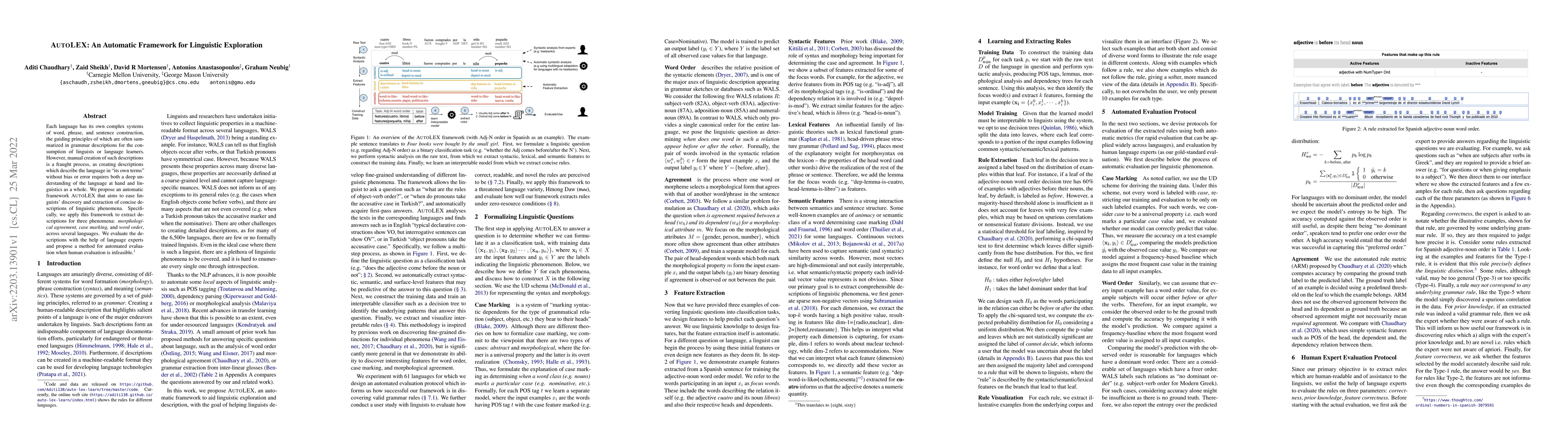Thumbnail for AUTOLEX: An Automatic Framework for Linguistic Exploration