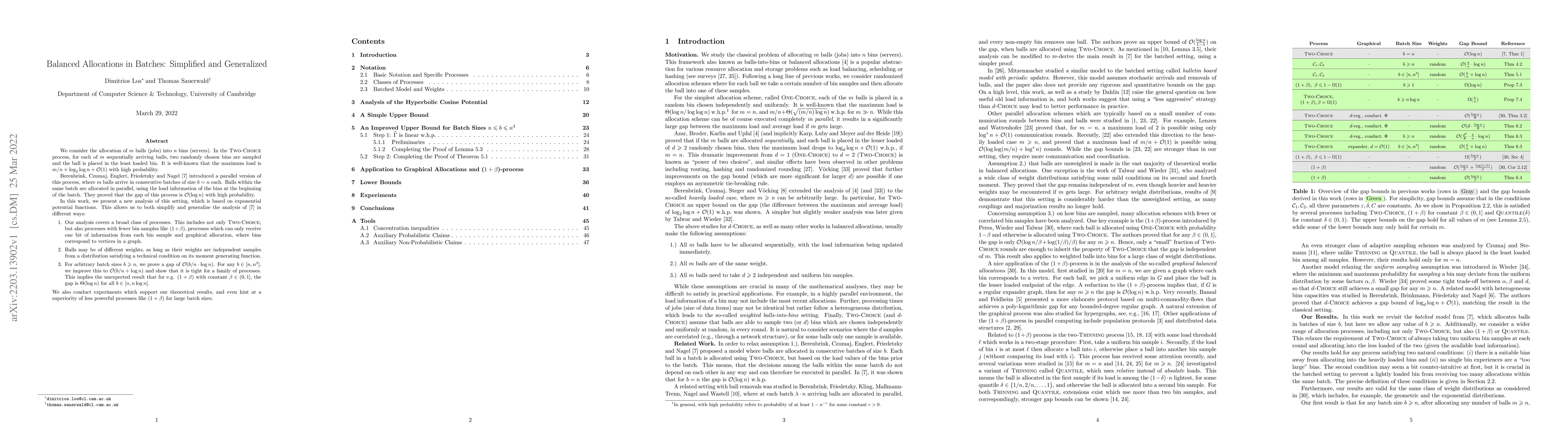 Thumbnail for Balanced Allocations in Batches: Simplified and Generalized