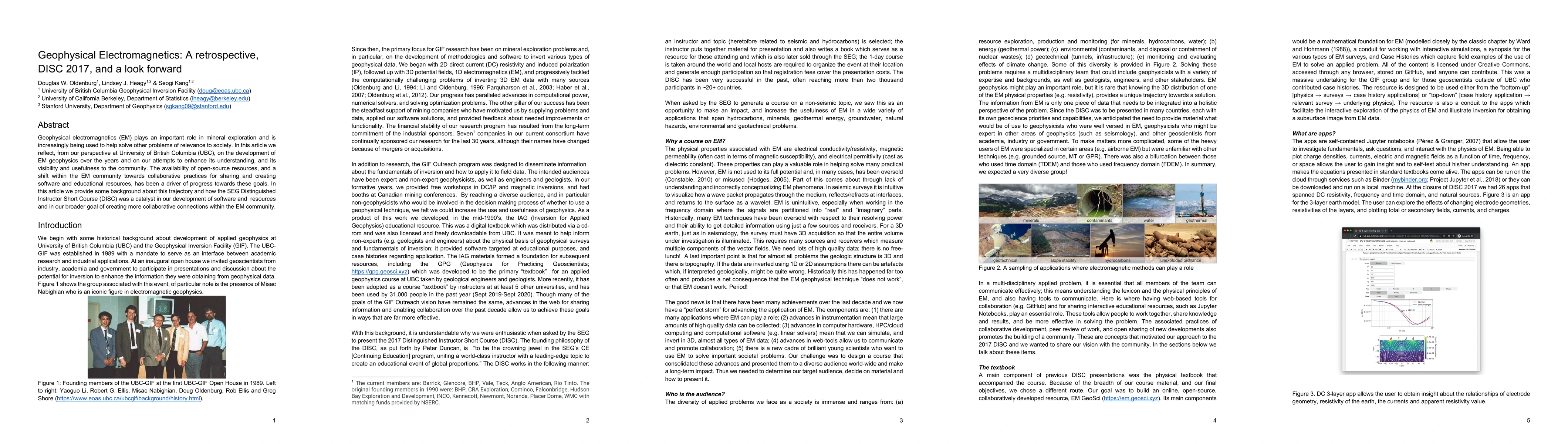 Thumbnail for Geophysical Electromagnetics: A retrospective, DISC 2017, and a look
  forward