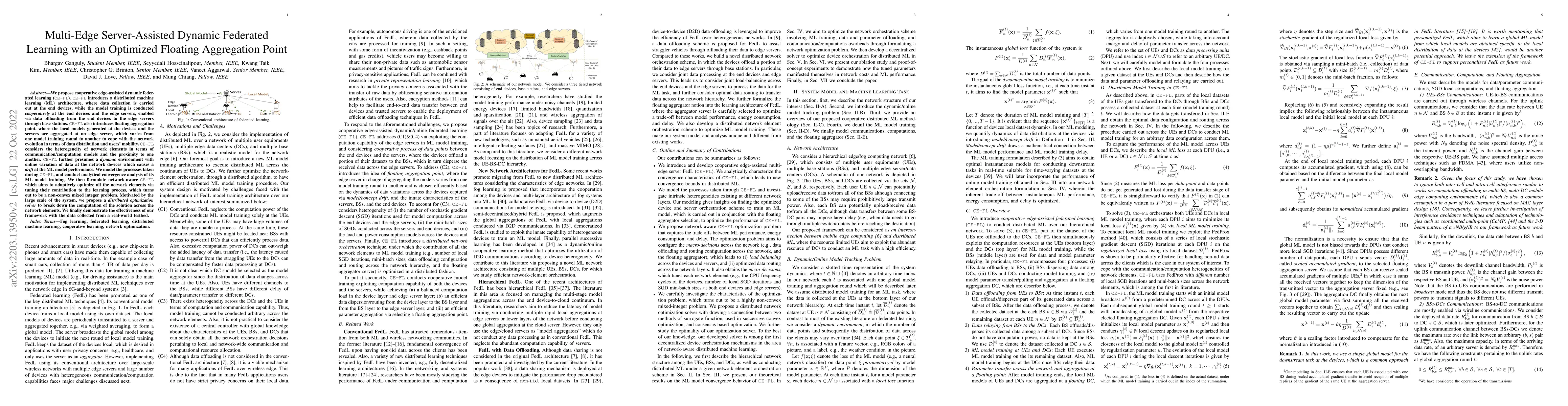 Thumbnail for Multi-Edge Server-Assisted Dynamic Federated Learning with an Optimized
  Floating Aggregation Point