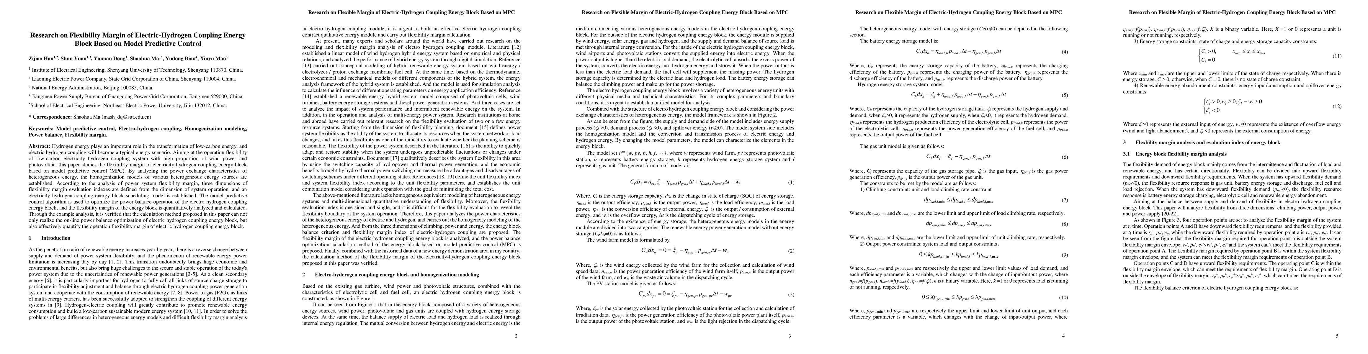 Thumbnail for Research on Flexibility Margin of Electric-Hydrogen Coupling Energy
  Block Based on Model Predictive Control