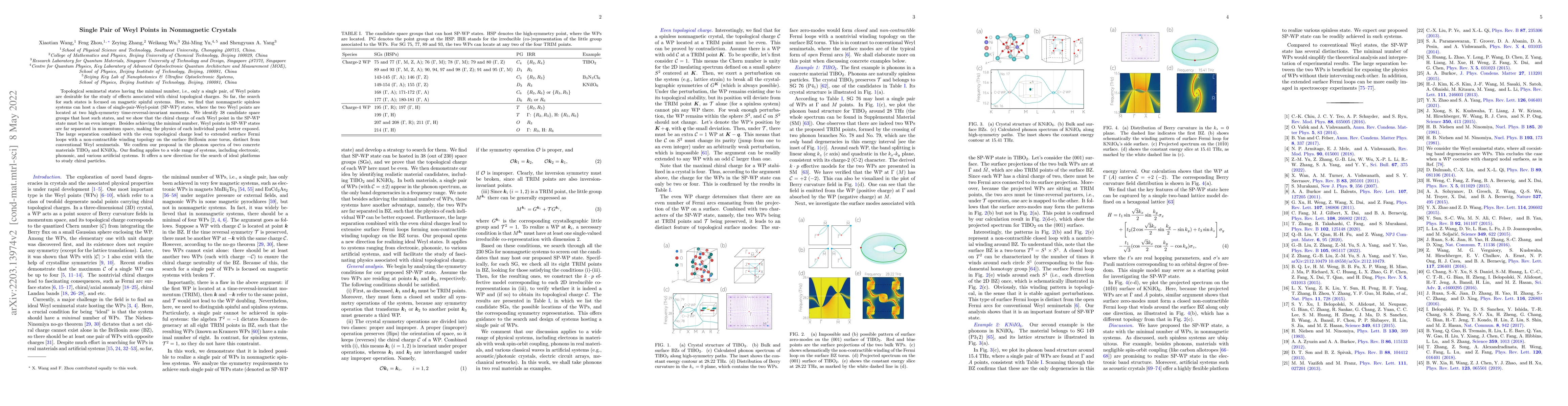 Thumbnail for Single Pair of Weyl Points in Nonmagnetic Crystals