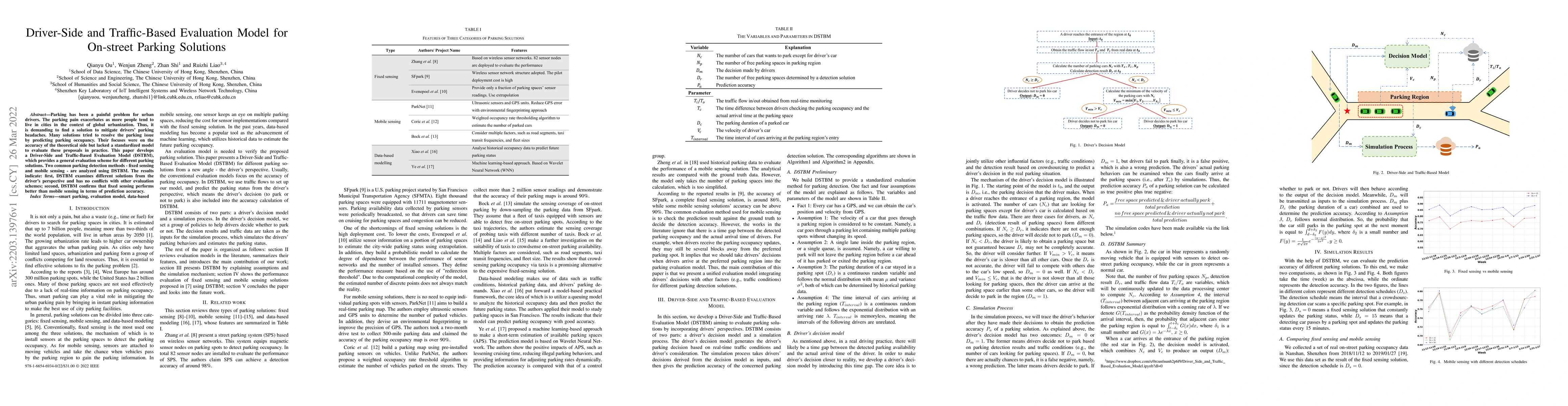 Thumbnail for Driver Side and Traffic Based Evaluation Model for On-Street Parking
  Solutions