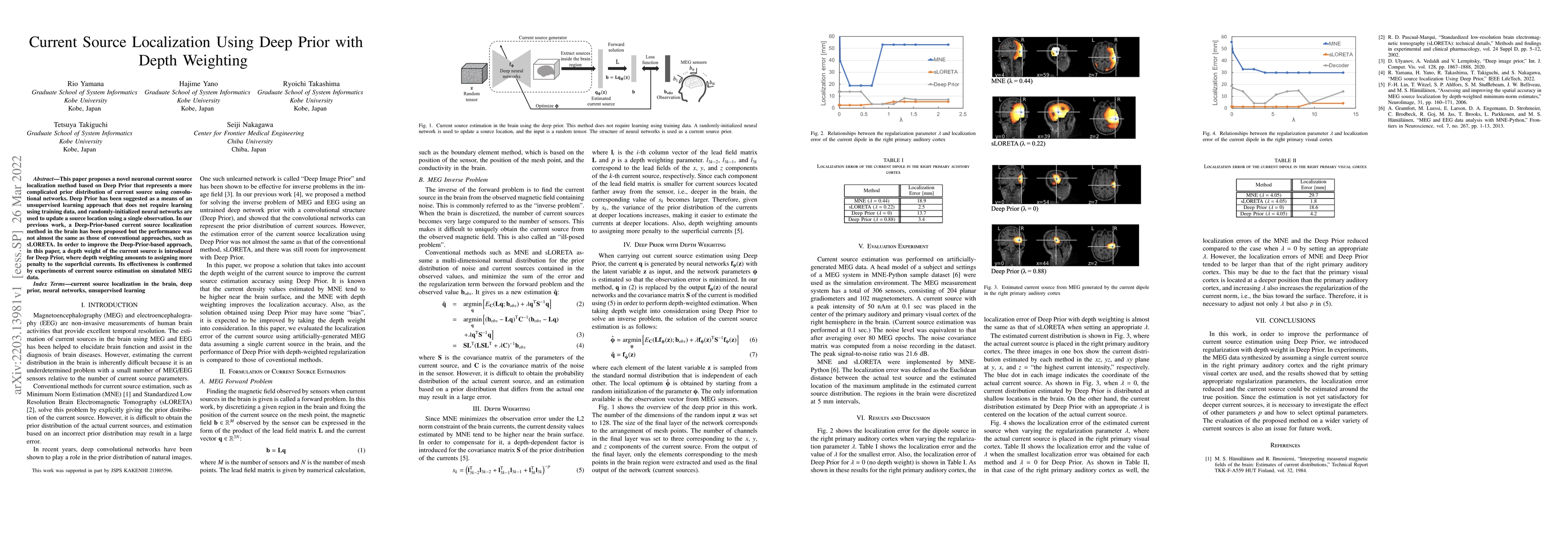 Thumbnail for Current Source Localization Using Deep Prior with Depth Weighting