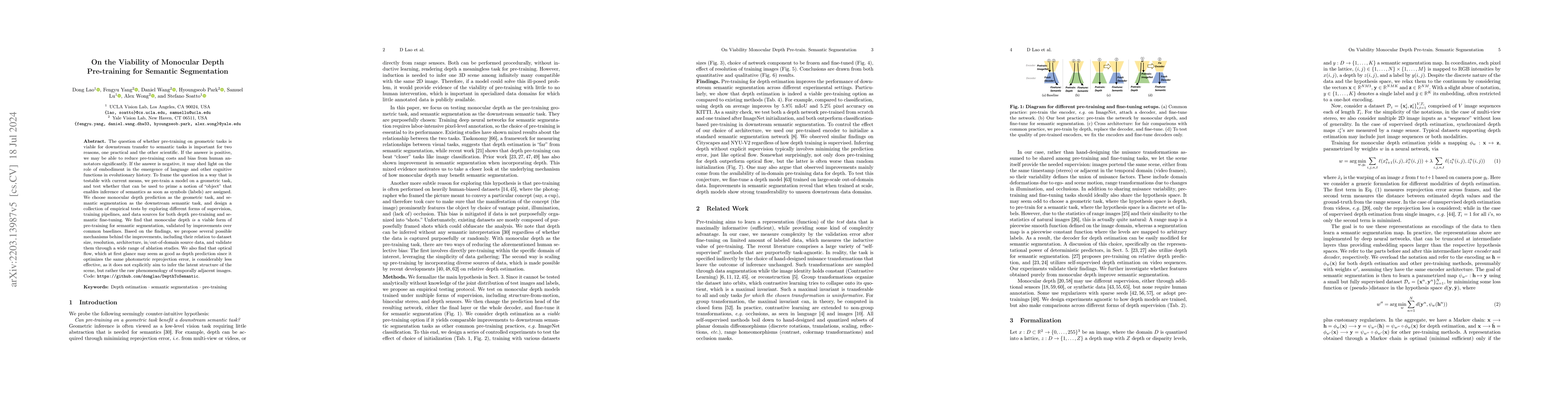 Thumbnail for On the Viability of Monocular Depth Pre-training for Semantic
  Segmentation