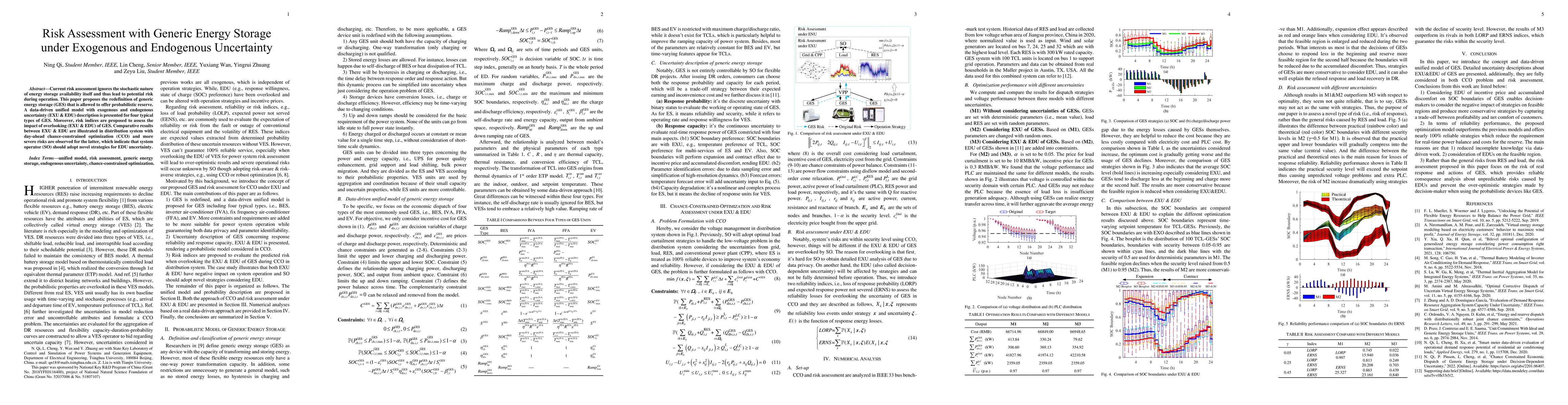 Thumbnail for Risk Assessment with Generic Energy Storage under Exogenous and
  Endogenous Uncertainty