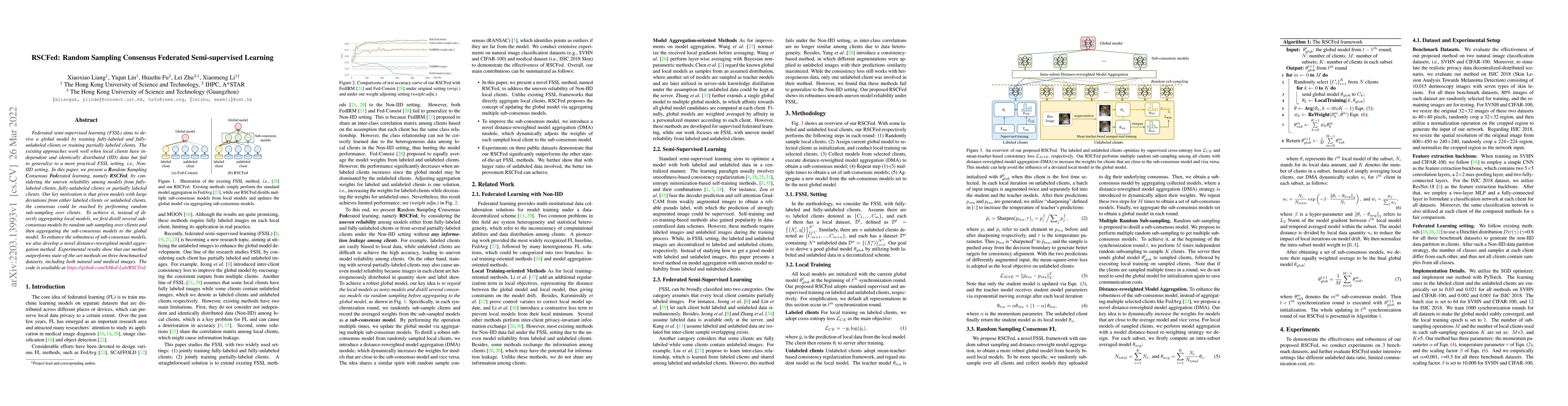 Thumbnail for RSCFed: Random Sampling Consensus Federated Semi-supervised Learning