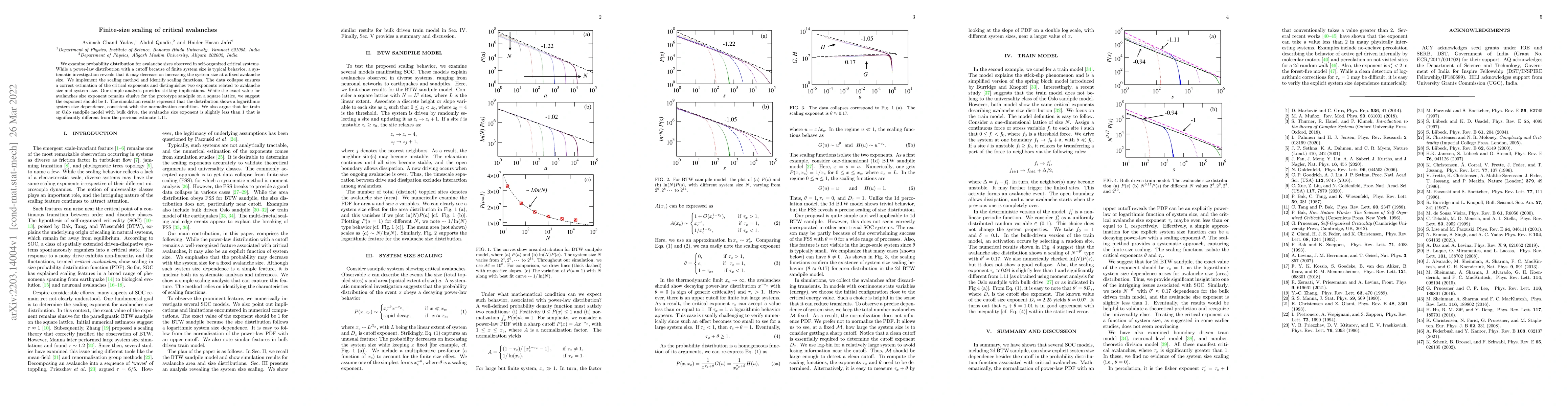 Thumbnail for Finite-size scaling of critical avalanches