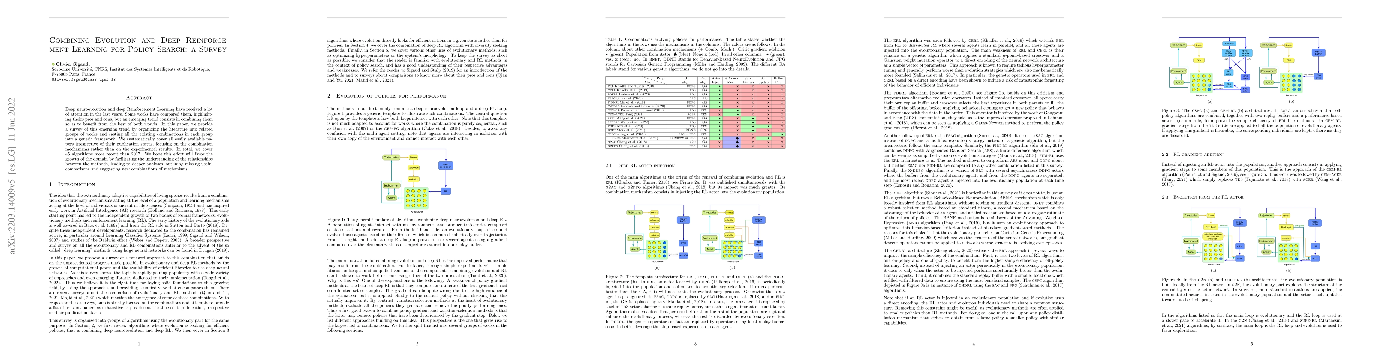 Thumbnail for Combining Evolution and Deep Reinforcement Learning for Policy Search: a
  Survey
