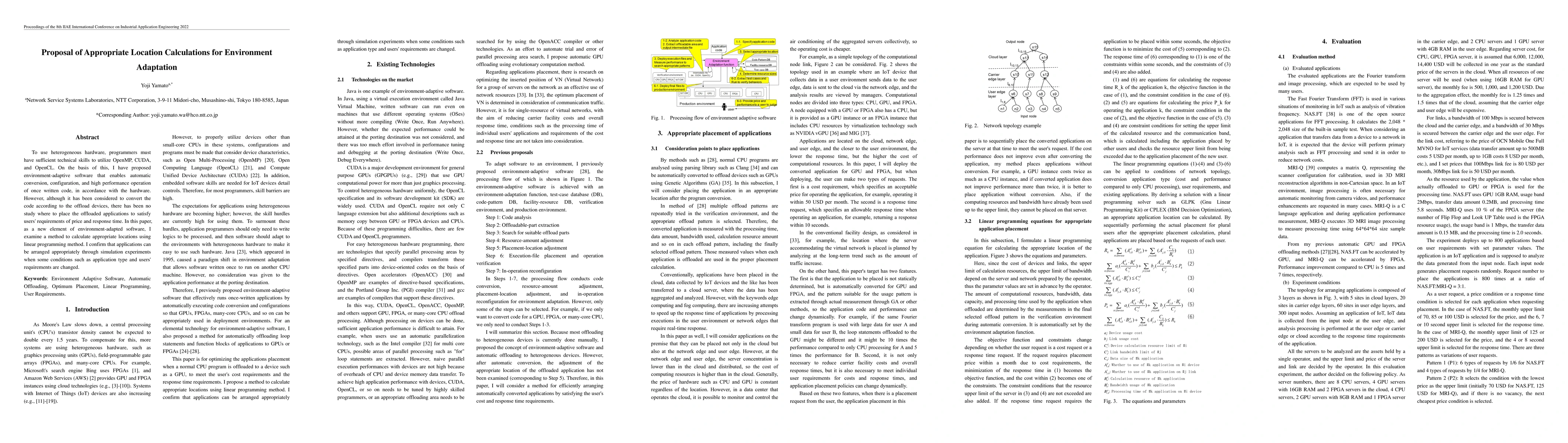 Thumbnail for Proposal of appropriate location calculations for environment adaptation