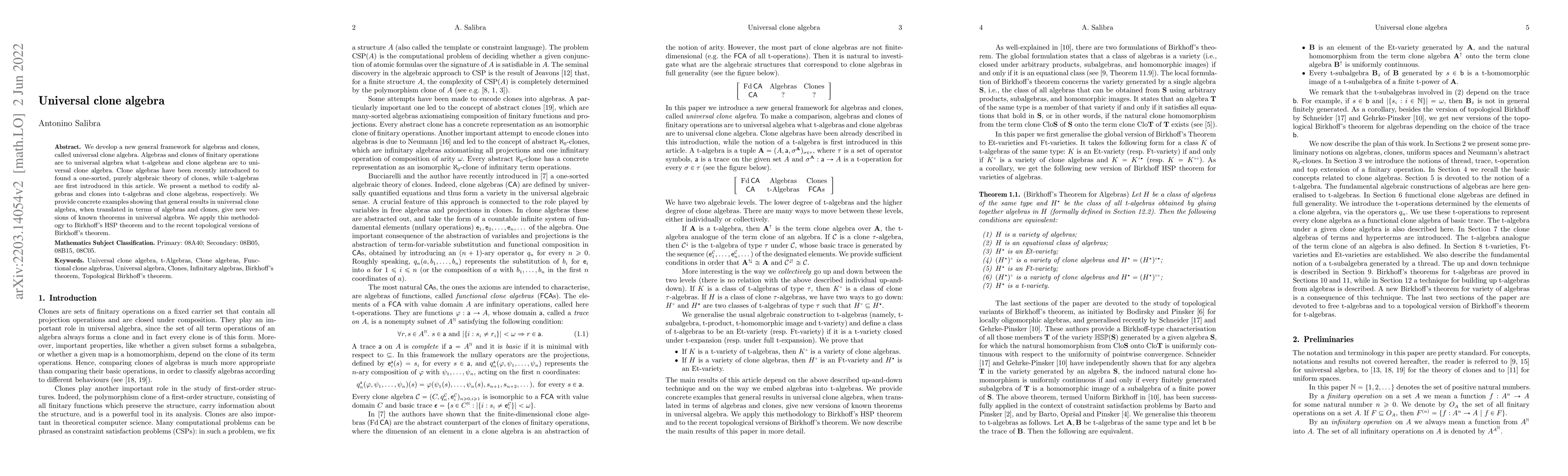 Thumbnail for Universal Clone Algebra