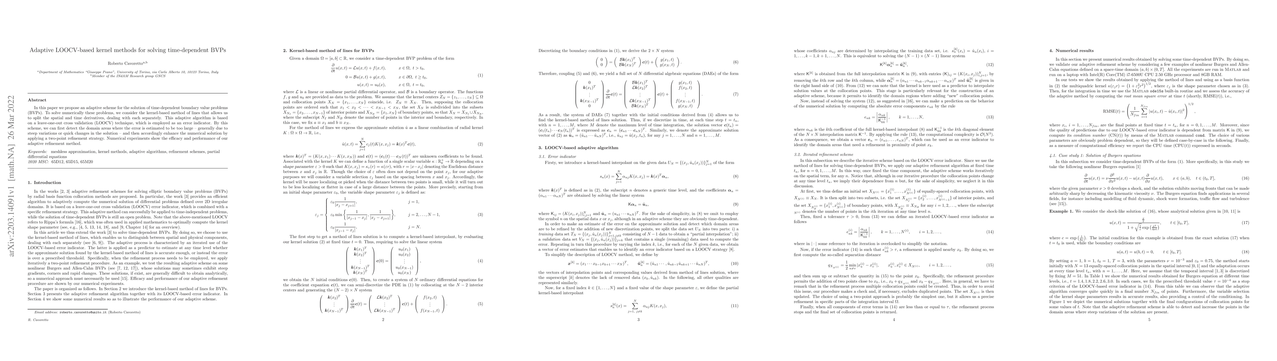Thumbnail for Adaptive LOOCV-based kernel methods for solving time-dependent BVPs