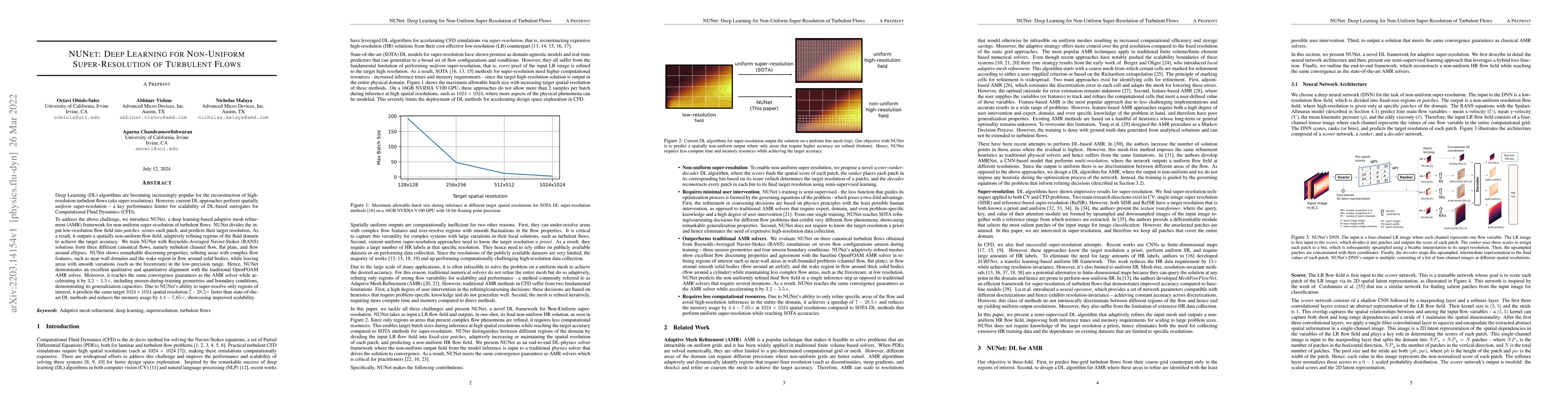 Thumbnail for NUNet: Deep Learning for Non-Uniform Super-Resolution of Turbulent Flows