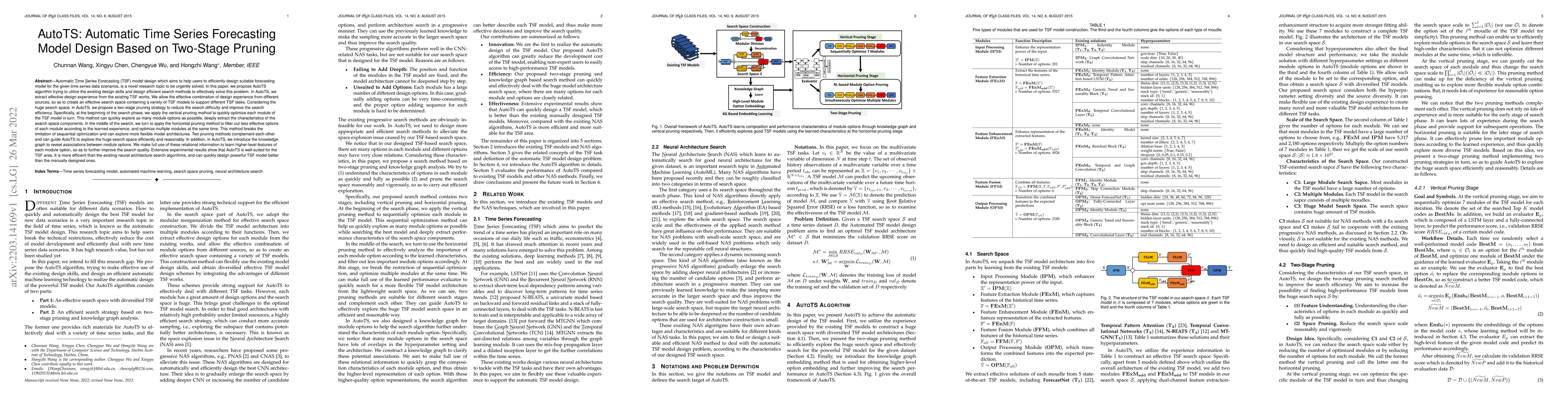 Thumbnail for AutoTS: Automatic Time Series Forecasting Model Design Based on
  Two-Stage Pruning