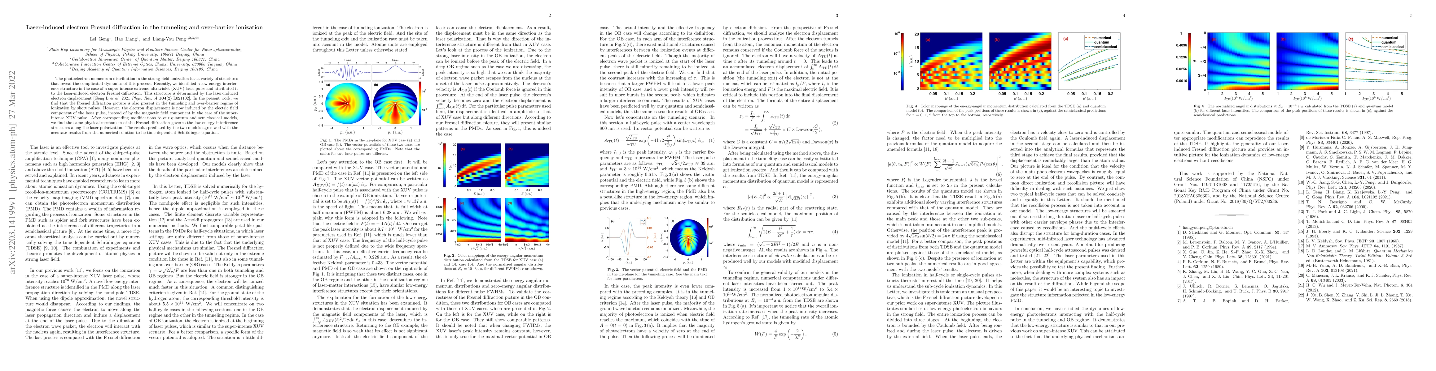 Thumbnail for Laser-induced electron Fresnel diffraction in the tunneling and
  over-barrier ionization