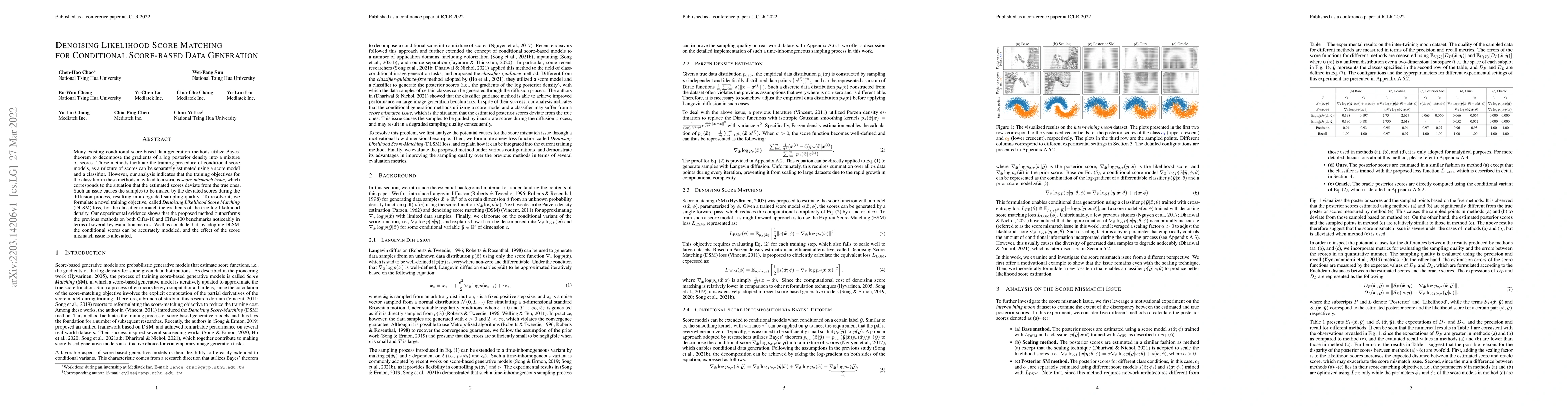 Thumbnail for Denoising Likelihood Score Matching for Conditional Score-based Data
  Generation