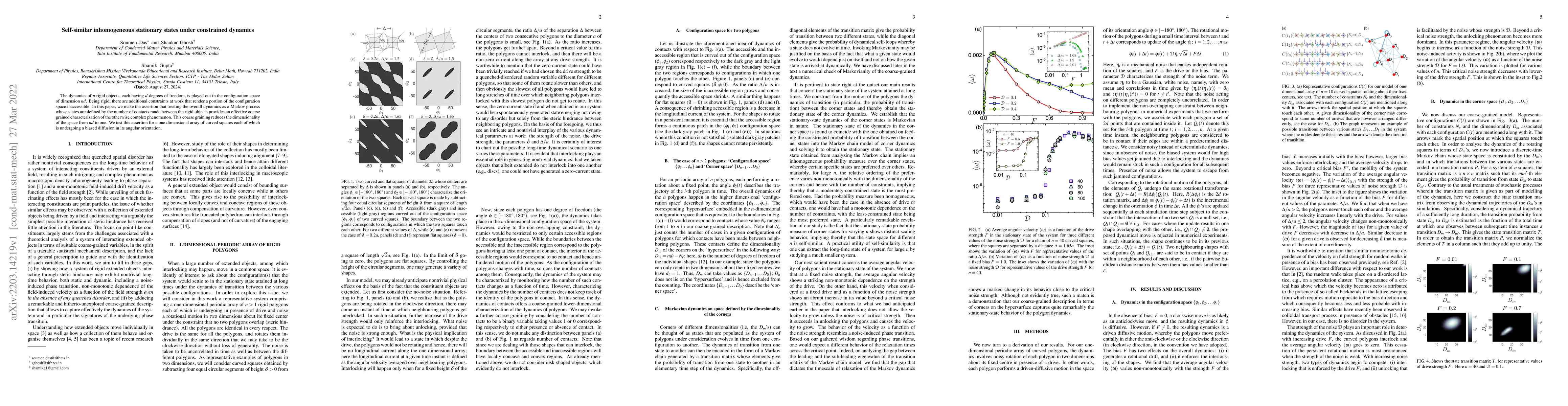 Thumbnail for Self-similar inhomogeneous stationary states under constrained dynamics