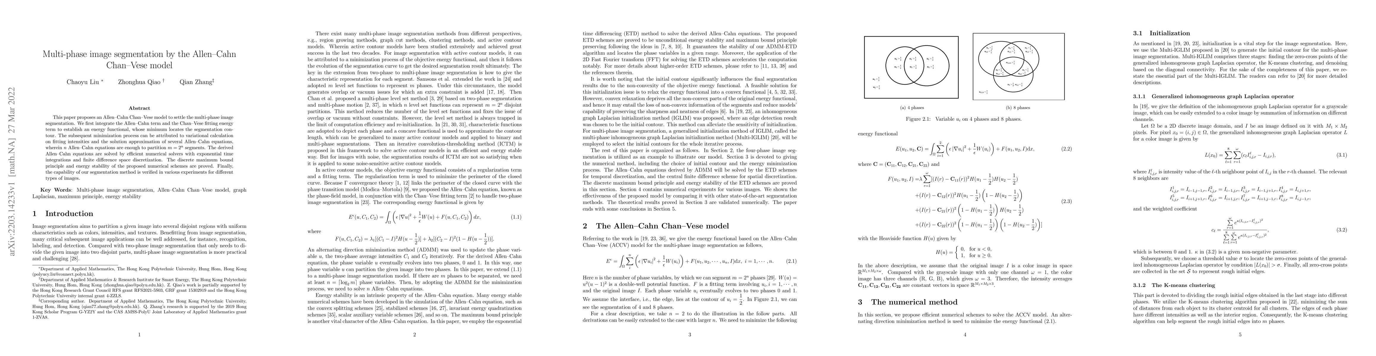 Thumbnail for Multi-phase image segmentation by the Allen--Cahn Chan--Vese model