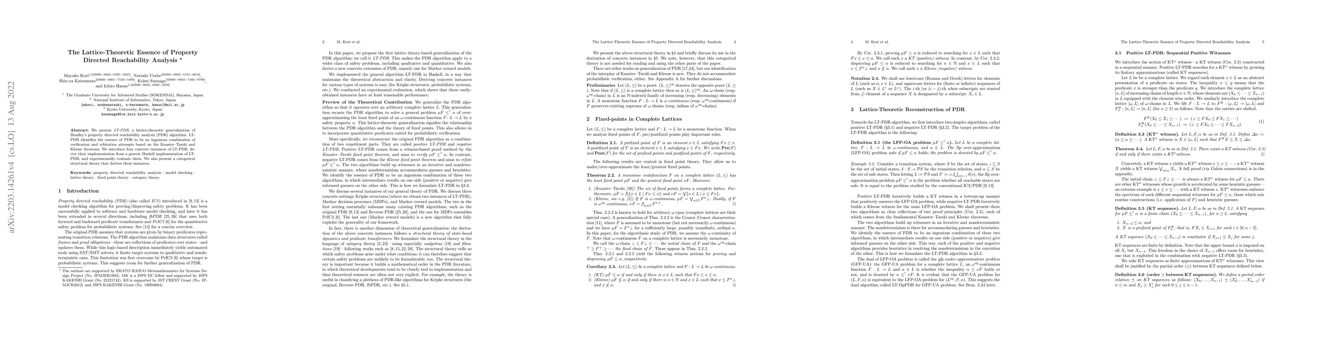 Thumbnail for The Lattice-Theoretic Essence of Property Directed Reachability Analysis