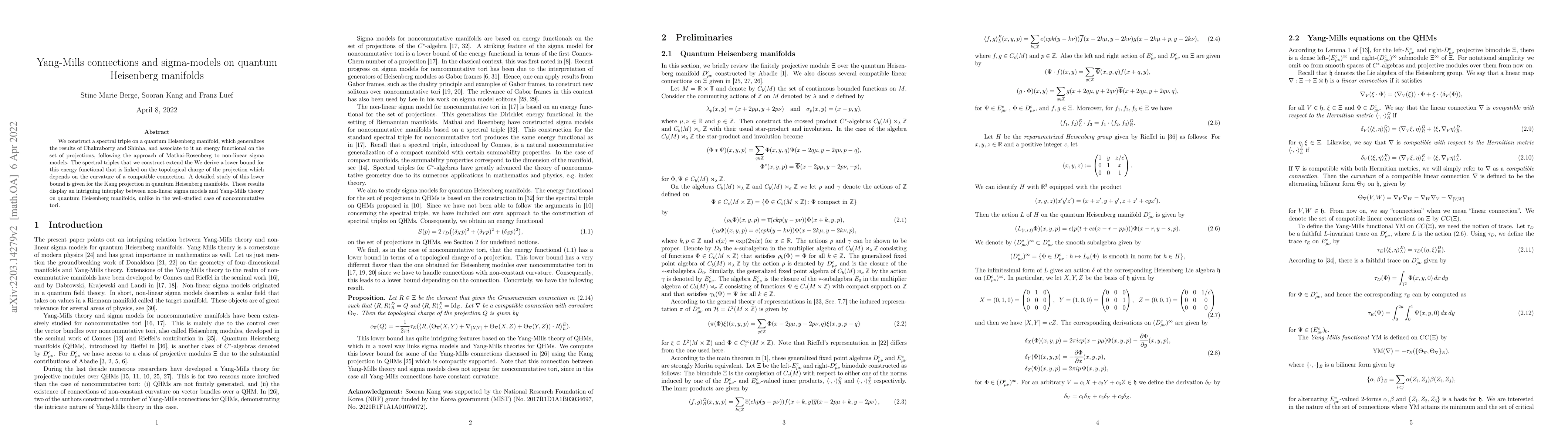 Thumbnail for Yang-Mills connections and sigma-models on quantum Heisenberg manifolds