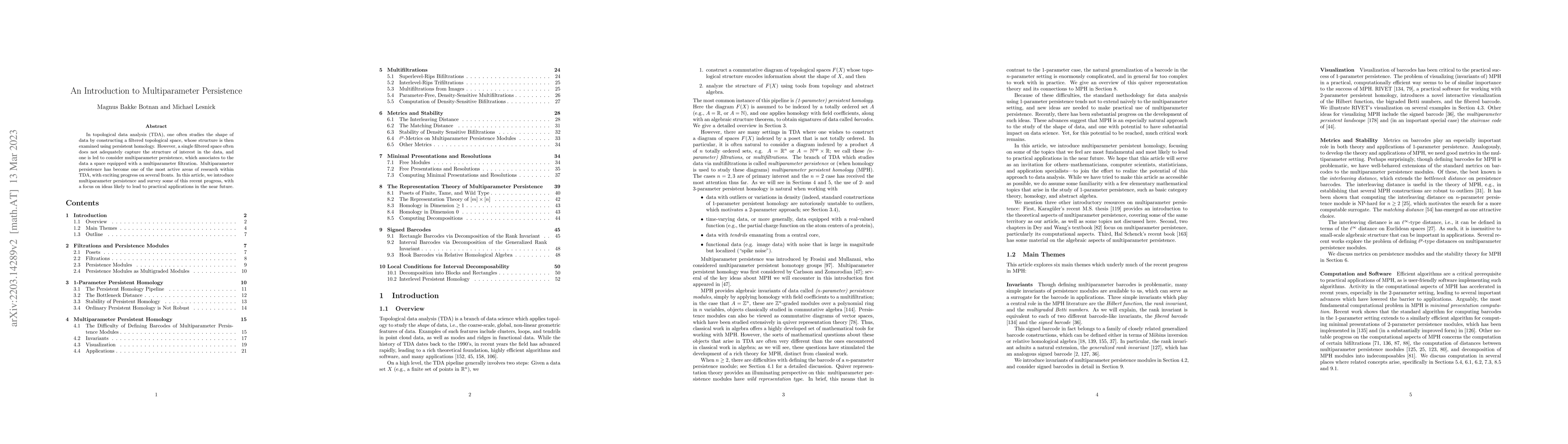 Thumbnail for An Introduction to Multiparameter Persistence