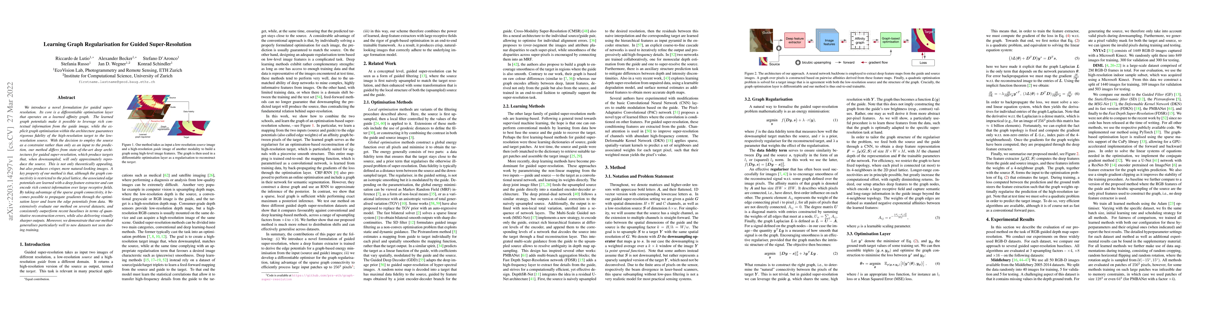Thumbnail for Learning Graph Regularisation for Guided Super-Resolution