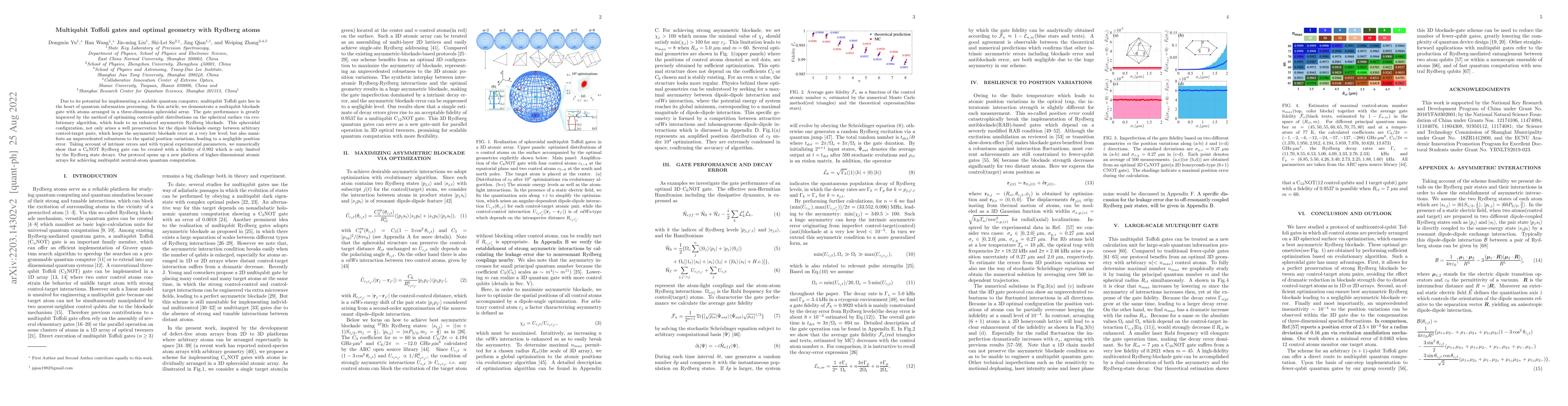 Thumbnail for Multiqubit Toffoli gates and optimal geometry with Rydberg atoms